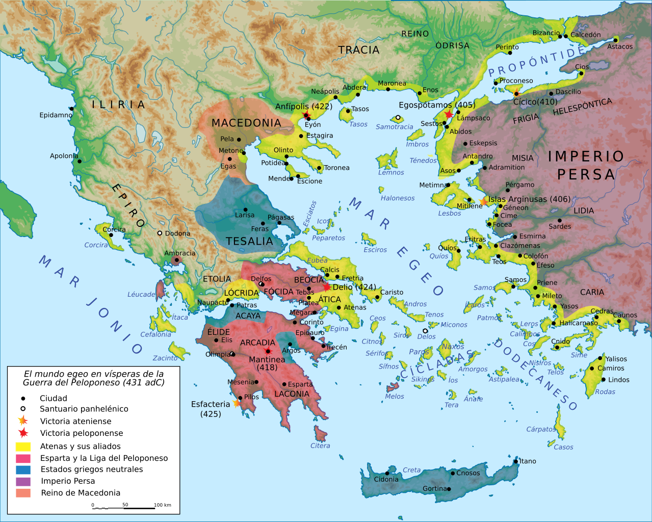 peloponnesian war map